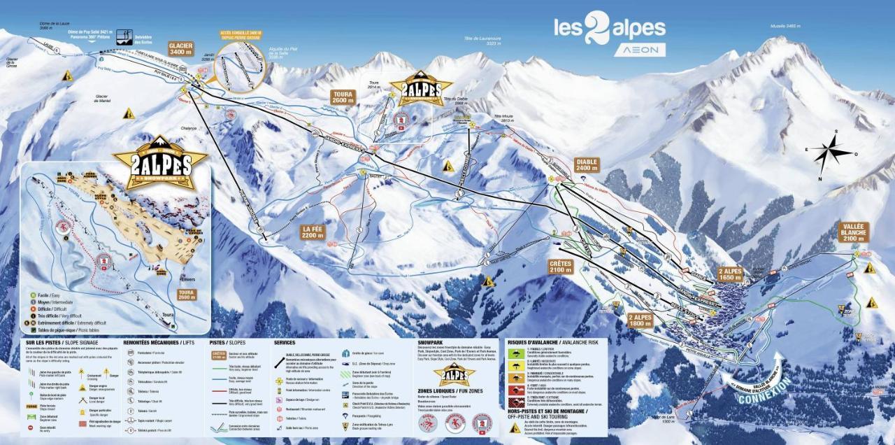 Studio Pied Des Pistes 4 Personnes Les Deux Alpes Eksteriør billede